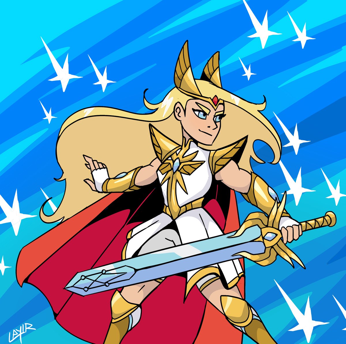 Layir25's tweet photo. Did a #SheraandthePrincessesofPower  #Commission for a friend!

She-Ra  via @artstationhq https://t.co/BLAZVJJAWl https://t.co/sfvsuXfLhh