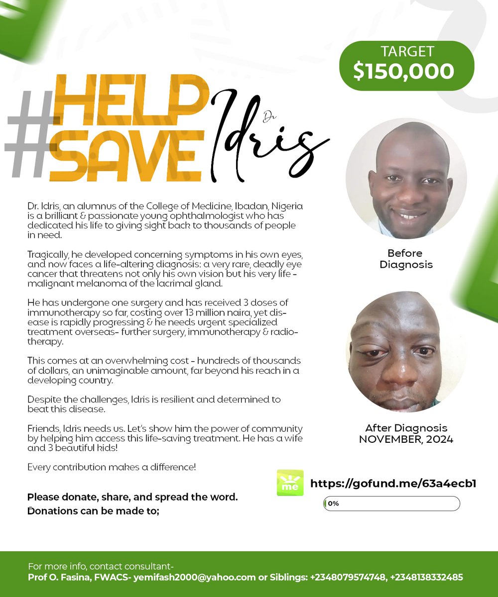 ayodejiborokinn's tweet photo. @femiote507 @cuppymusic @the_beardedsina @NGRPresident https://t.co/pjDU6h2GxT

Forward this message to your contacts to help this campaign reach its goal!

Every contribution makes a difference! Please donate, share, and spread the word.
Donations in Naira can be made to:
0042546426
OLAJIDE Idris Olawumi
Union Bank https://t.co/4IT8maTyZ6