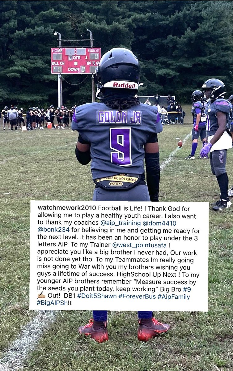 Big Thanks to My Village, Highschool up Next….. #9 ✍🏼 Out!   #AipElite #AipFamily #Doit5Shawn #ForeverBus