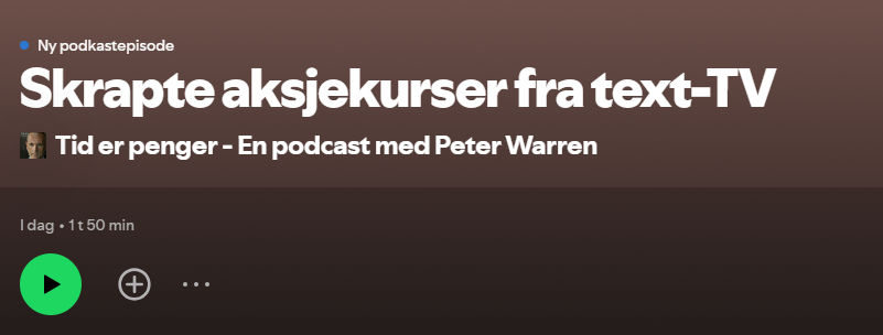 Dette er episode 288 av Tid er penger.

I denne episoden skulle det handle masse om valget. Og det er noe, helt klart, men det er mye som har skjedd i finans den siste tiden.