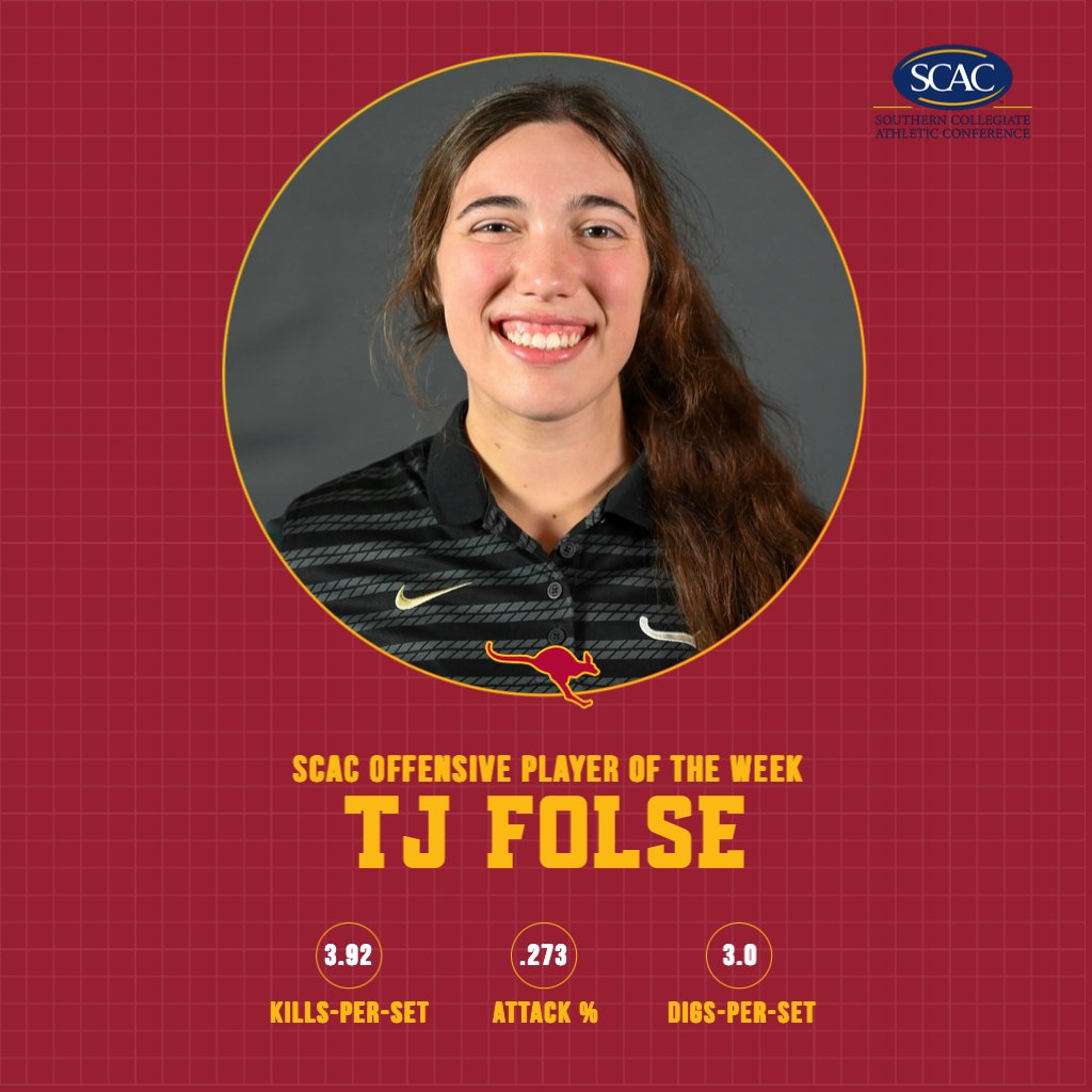 ACsports's tweet photo. Congratulations to TJ and Laynie on being named the SCAC Offensive and Defensive Players of the Week! #RooNation #BeFierce https://t.co/FfYU6cNmPK