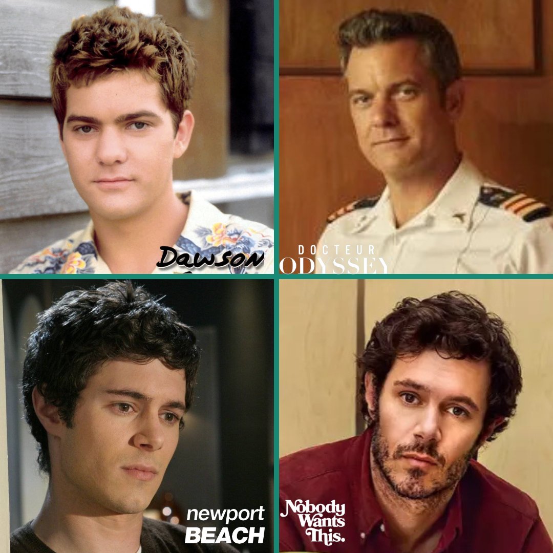 Lubiie's tweet image. La génération Y n'a jamais oublié Pacey Witter de #Dawson et Seth Cohen de #NewportBeach 
Maintenant la génération Alpha découvre Joshua Jackson &amp;amp; Adam Brody dans #DocteurOdyssey &amp;amp; #NobodyWantsThis c'est l'incroyable transformation et gloire de 2 figures emblématiques des séries