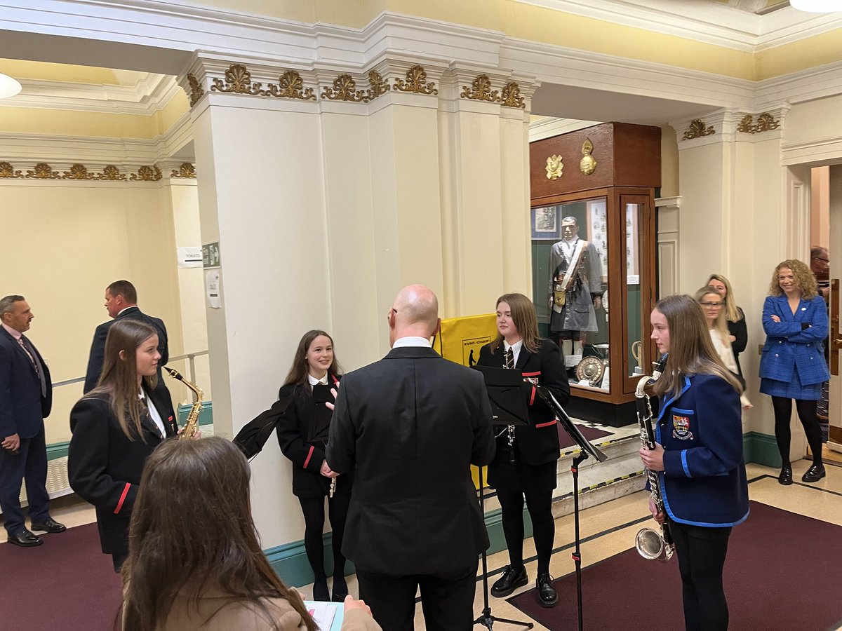 SAMusicService's tweet photo. 🎵🎶 Very proud of our young musicians from Belmont, Kyle, QMA and Prestwick who showcased their skills at @ScotGovEdu Travelling Cabinet in Ayr Town Hall today. They spoke with @JohnSwinney and shared their experiences of music making in school and the local authority 🎵🎶 https://t.co/tvrbxwR52X