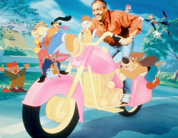 DonBluth's tweet photo. This picture is misleading, it appears that I’m a professional motorcycle driver. However the truth is, the last time I rode a motorcycle I crashed it my front yard. The picture you see was my wishful thinking that I am a great cyclist. That is very cartoon thinking. - Don https://t.co/JyyXRNCv3K