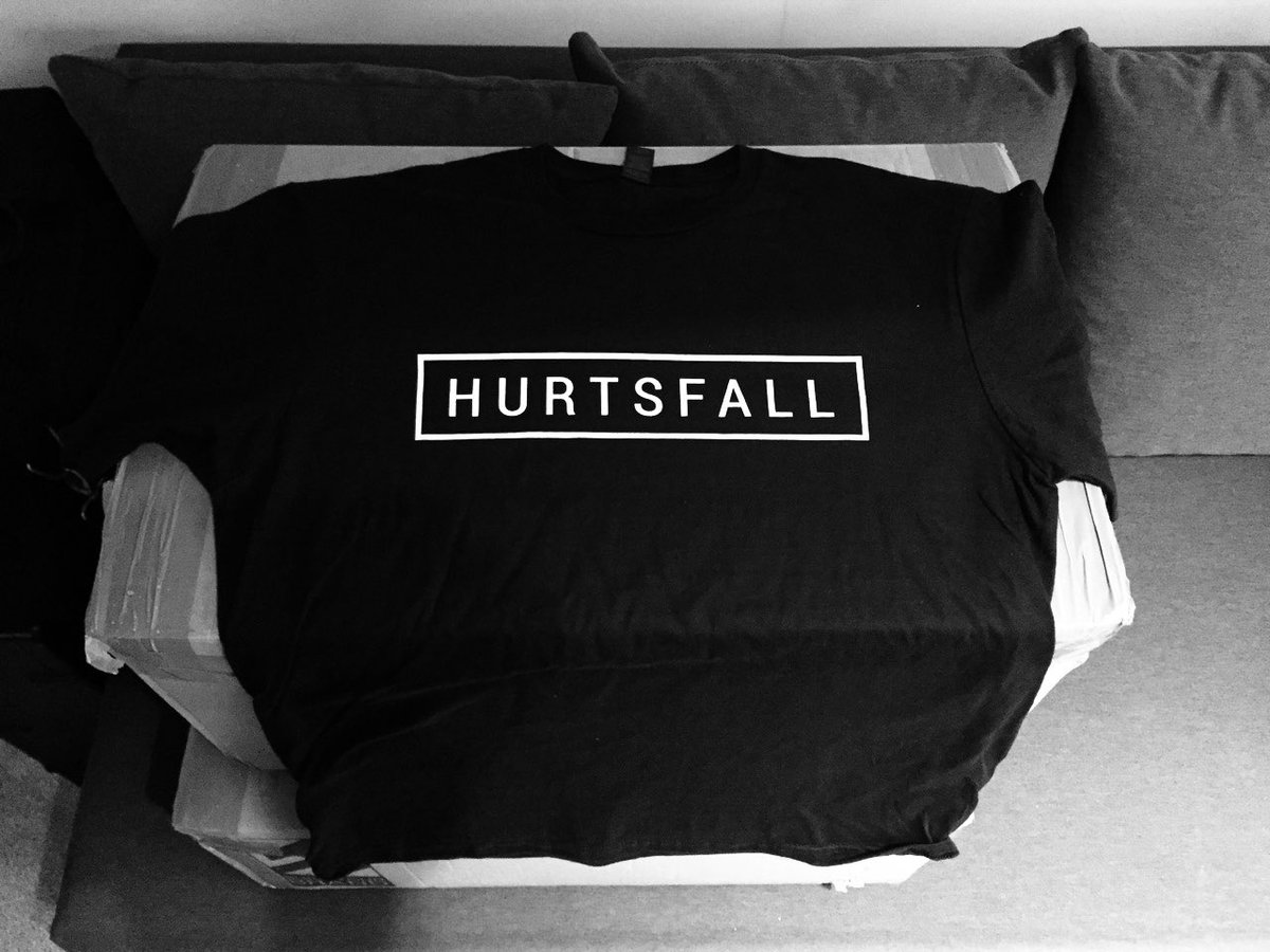 HurtsfallUK's tweet photo. New Hurtsfall band t-shirts 🖤 
The front is our logo but the back has a choice of two different designs:
1.Goth &amp; Soul
2.A line from 12 Long Years

Which one do you prefer? Post a reply of 1 or 2 below.

Available exclusively at our live shows for £15. https://t.co/oeeUIONZ3u