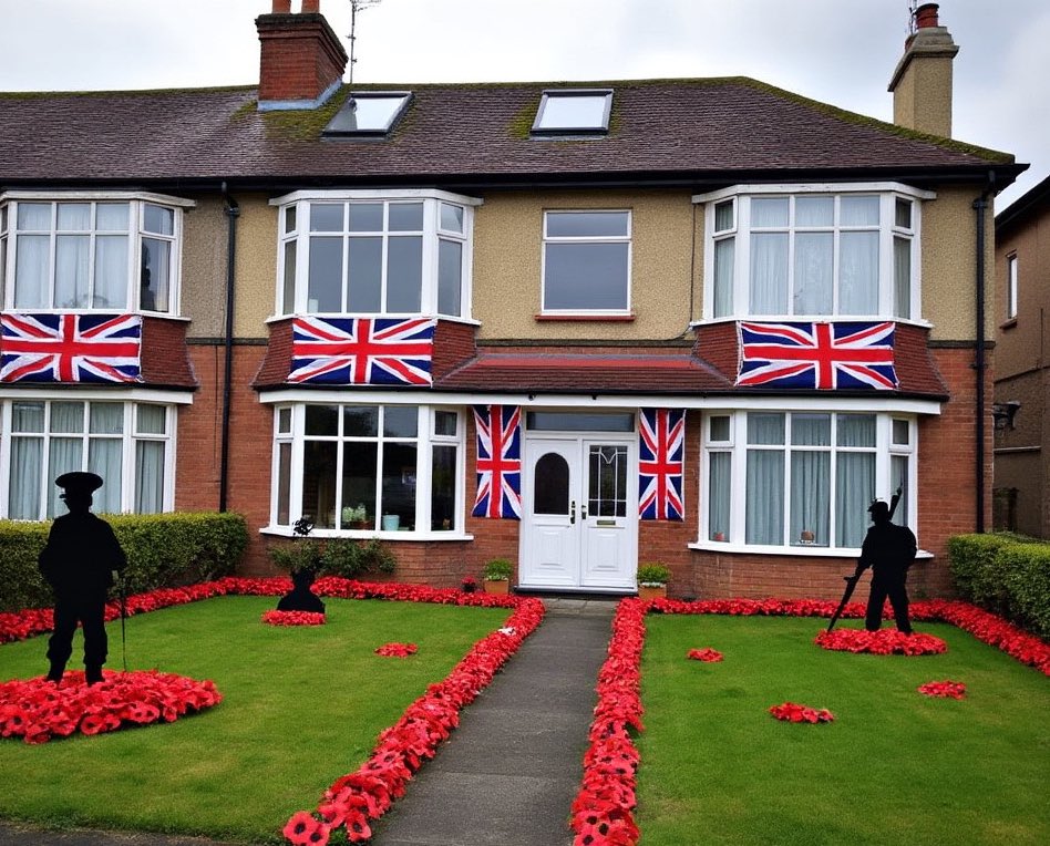 My neighbor suggested I remove my poppy, so I decided to display 100s of additional ones instead! What do you think of the result? 🇬🇧