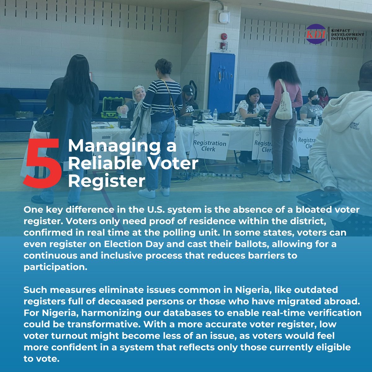 AbiemMercy's tweet photo. As we continue to interact and gain insights into the US Elections at the #USEP24, here are more insights from the @KDI_ng team to a polling station where we met Tony, a 25-year veteran as an election site coordinator. https://t.co/mjXiaRabWt