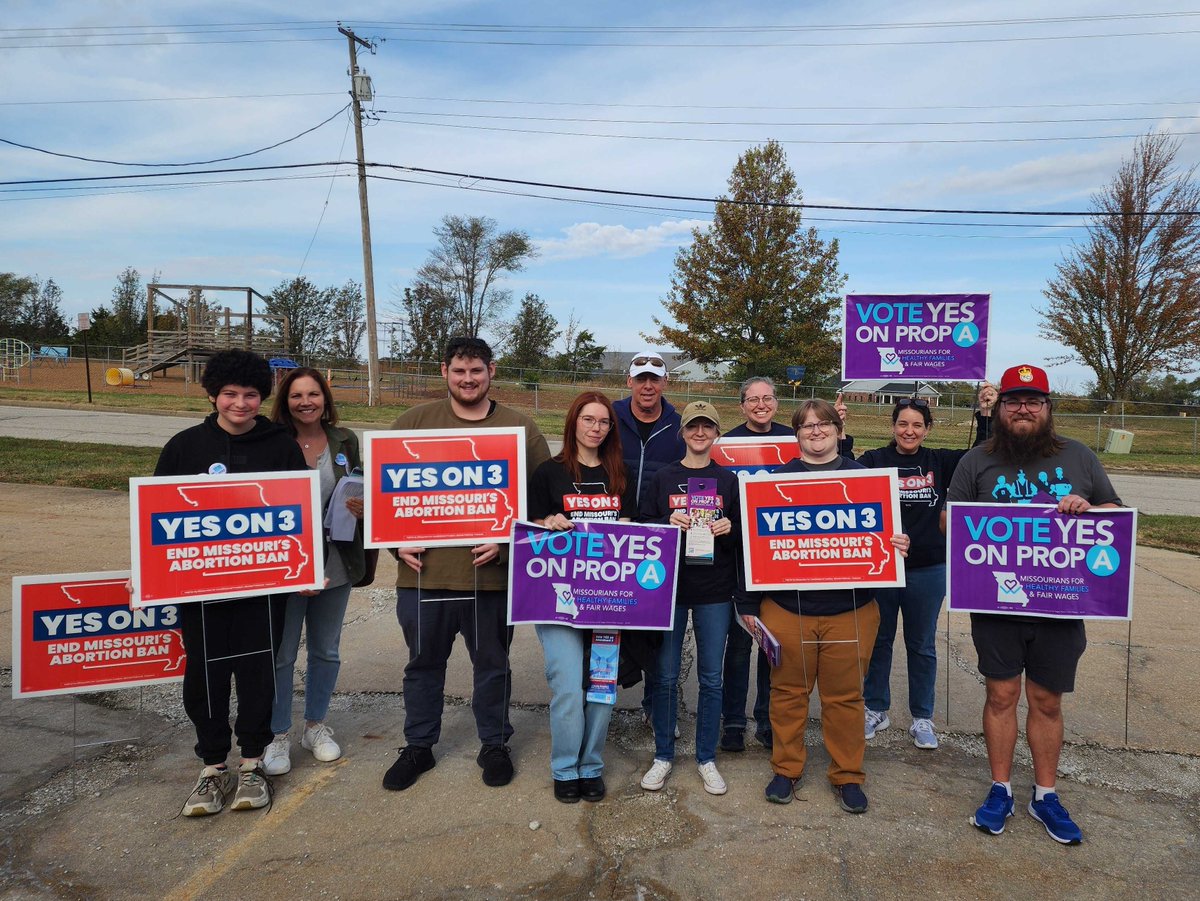 MOFHC's tweet photo. We're voting #YesOnPropA for a stronger and healthier MO, and #YesOn3 to #EndTheBanMO. Join us -- and #vote today! 🗳️🏃 https://t.co/HlIKjcQPzU
