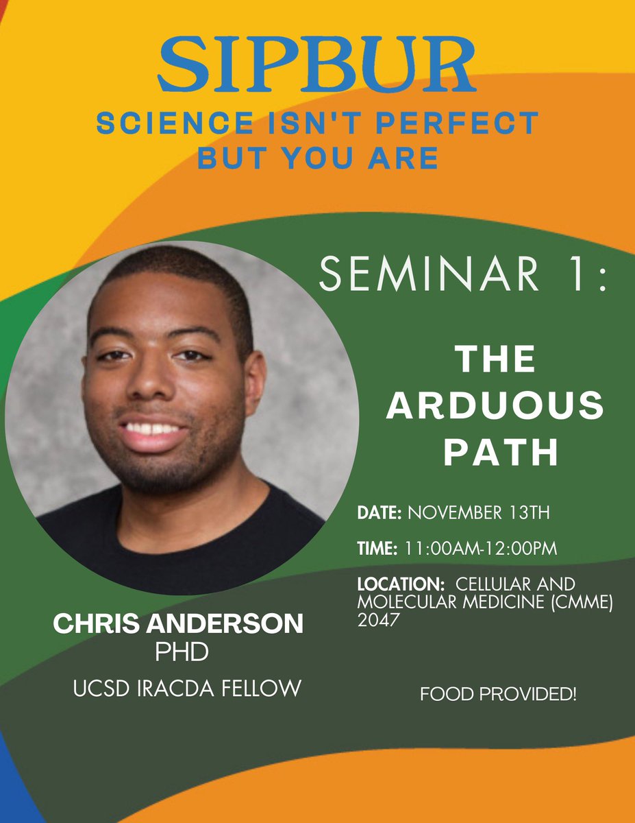 SIPBURUCSD's tweet image. Happy November! We are excited to start off this academic year with our first installment featuring @SD_IRACDA fellow, @Canderson0402! You don’t want to miss out!