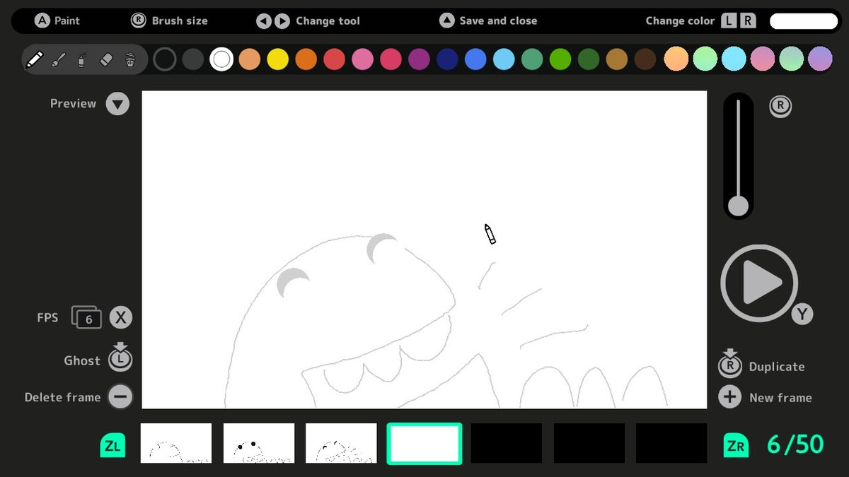 leighwynne33's tweet image. I've been playing around with #FlipBook on the #NintendoSwitch  ... simple app that allows you to make flip books, animate them... reminds me of #flipnotestudio on the #3DS, but this is a lot simpler, less features.