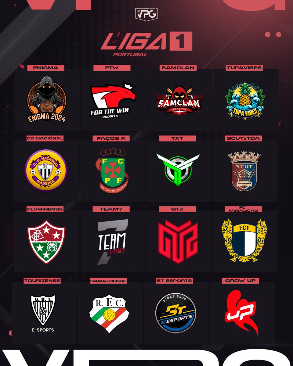 𝗟𝗜𝗚𝗔 𝟭 🇵🇹

Fiquem a conhecer as equipas que vão disputar a divisão principal da competição.