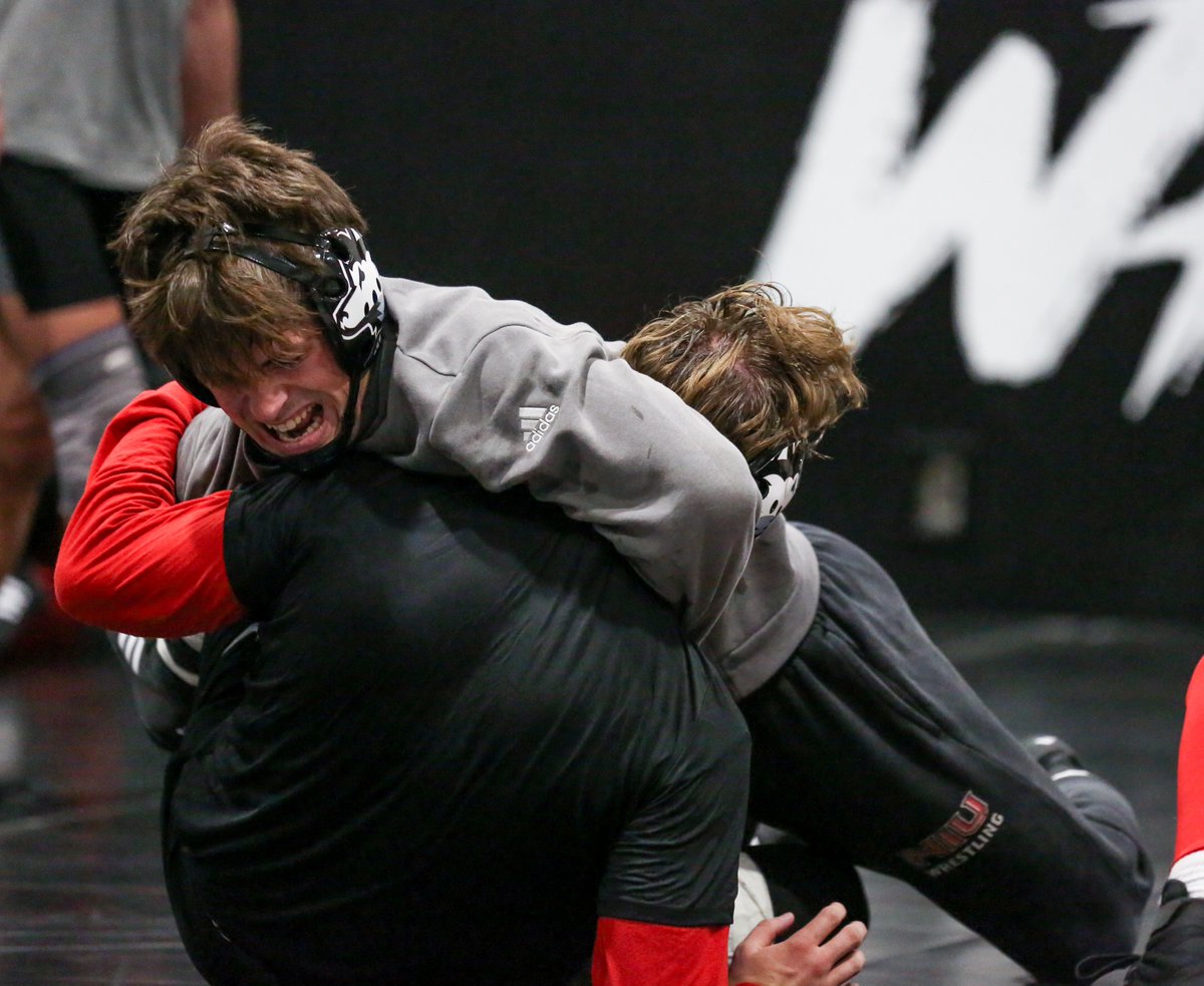NIUWrestling's tweet photo. It's match week 😤

#WorkLikeADog https://t.co/AcjMtTy9wk