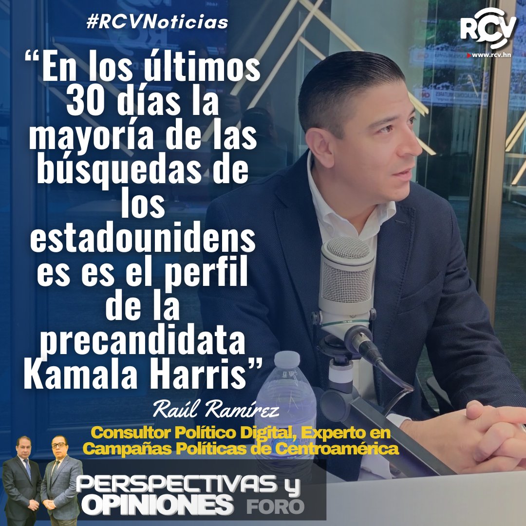 RCVHonduras's tweet photo. Según estadísticas de Google, en los últimos 30 días los estadounidenses han buscado el perfil de la precandidata Harris a través de esta plataforma, explica el consultor político Raúl Ramírez.

#RCVNoticias | #PyO

Visita https://t.co/Ew9tC2JUBD para más noticias. https://t.co/erjLGalipG