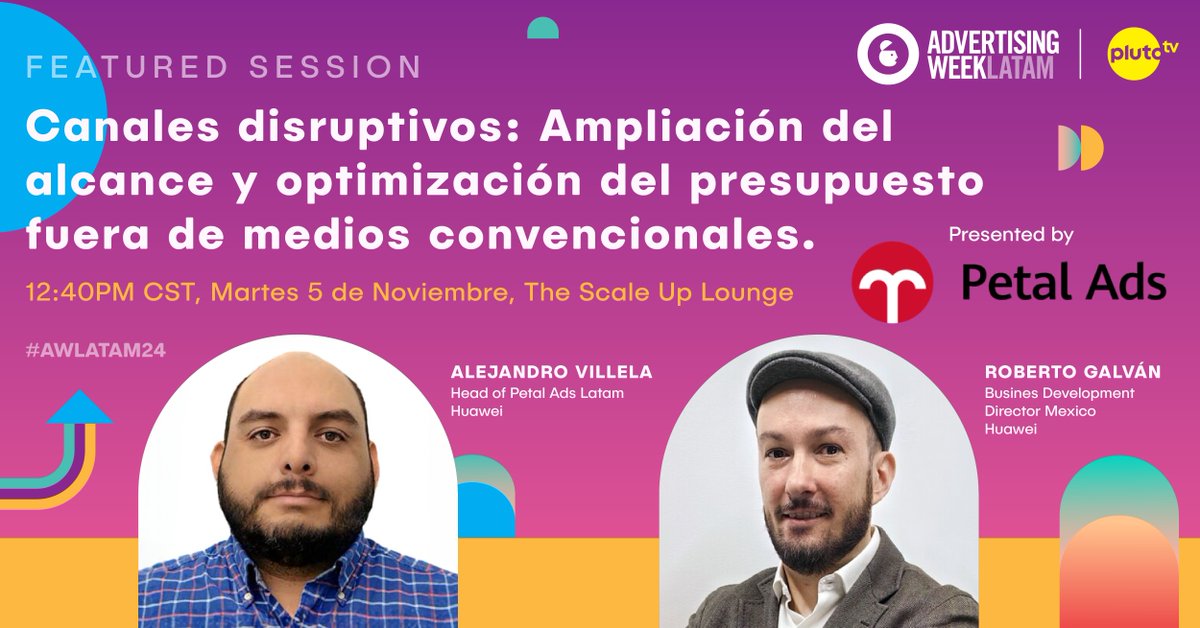 Únete a nosotros en este espacio exclusivo donde expertos líderes compartirán sus historias y lecciones sobre cómo Petal Ads impulsó sus operaciones a nuevas alturas. 

📈 ¡No te pierdas esta oportunidad! bit.ly/3Yym3Bd #AWLATAM24