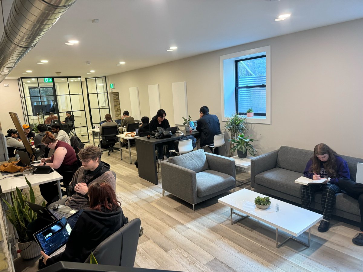 TechAlliance's tweet photo. Over 50 local, talented #LdnOnt #Developers hard at work in our office this past weekend for London's largest annual #GameHackathon: @LoJamCA! This year's theme is "Obstacles do not block the path, they are the path" We can't wait to see the team presentations next weekend! https://t.co/AygaG97GE2
