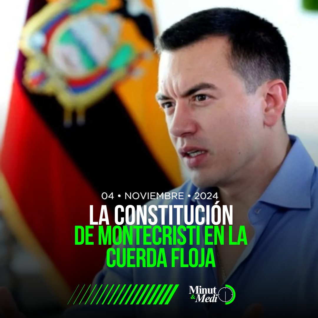 MinMedio's tweet photo. 🟢#ATENCION •El presidente Daniel Noboa ha presentado una agenda ambiciosa para reformar la Constitución de Montecristi, buscando desmantelar el legado del correísmo instaurado por Rafael Correa. A través de una consulta popular, Noboa pretende eliminar los pilares de la Constitución del siglo XXI, marcando un cambio significativo en la política ecuatoriana. 

 La propuesta ha generado tanto apoyo como controversia, evidenciando la polarización política en Ecuador. La decisión final dependerá si Noboa gana las elecciones en 2025.