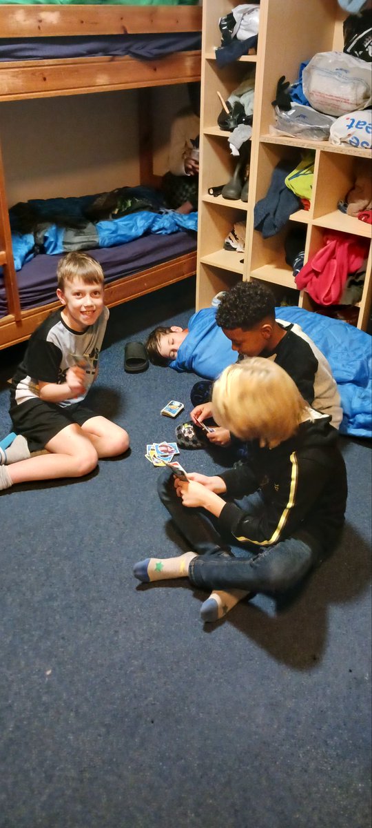 AlbionPrimary's tweet photo. PJs are on and we are ready for our first night at PGL! Time to snuggle up and rest for an exciting first day of activities tomorrow! 
#APSPGL
#APSYear5
#APSYear6 https://t.co/FEK4S1E6k2