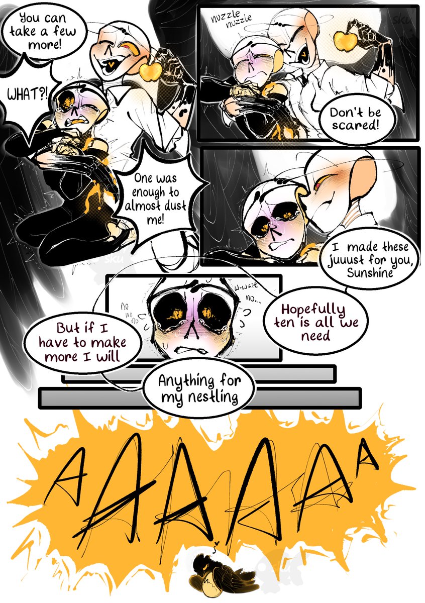 ✨💛🧡 Nestling 🧡💛✨ Pg 7
Tws: Noncon body modification, capture, fear, pain #utmv #dreamcest #eclipsetale
(Agony so sweet it burrows into your bones. Like a candle to flame, I’ll burn you to ashes. I am your Sun, my precious Icarus)