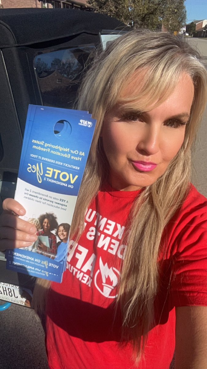 HeatherLemire1's tweet photo. @AFPKentucky last day talking to voters about amendment 2.
We are talking to folks all over the Commonwealth., and they want to see change in education and they want more options for their children.
#voteYESon2 Kentucky !!!! https://t.co/Xaek5YFK51
