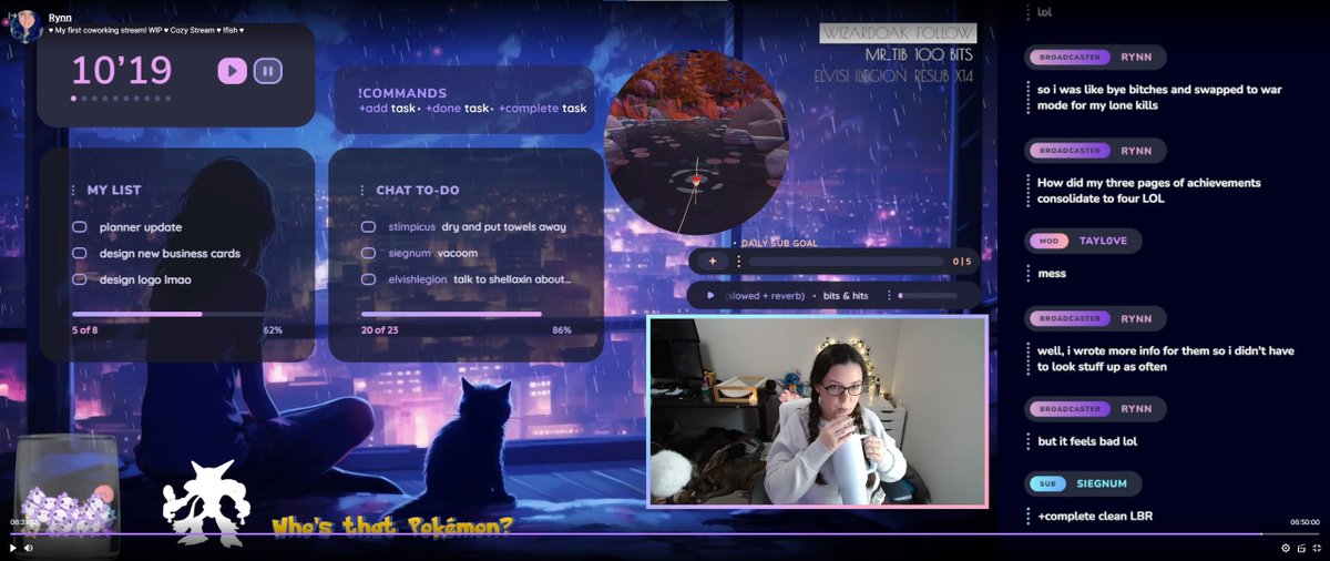 I had my first coworking stream today and was pleasantly surprised! I intend to do them on Mondays going forward. I got a lot done and still got to hang out with my favorite community on Twitch :) Made an overlay during stream for it, too! Some edits left, but overall happy!