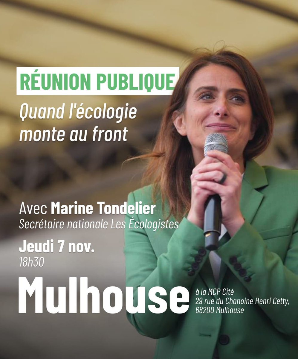 loic_minery's tweet photo. 📌A ne pas manquer : venue de @marinetondelier ce jeudi à #Mulhouse à 18h30 à la MCP Cité à l'occasion d'une réunion publique ouverte à toutes et à tous.
➡️Entrée libre et gratuite. https://t.co/2JSiTjfPE6