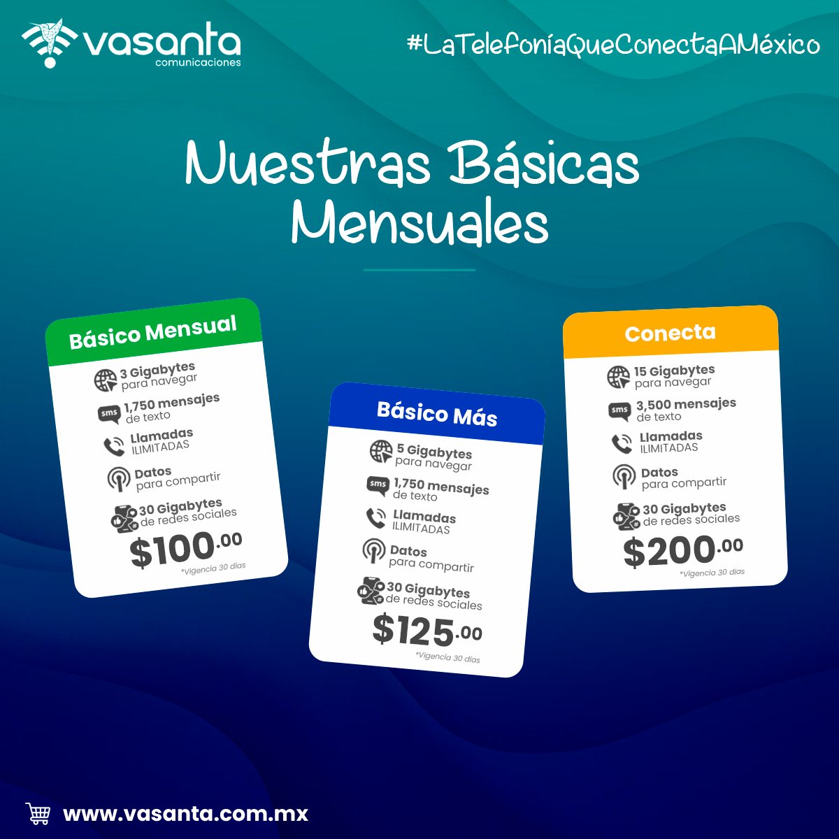 VASANTAMX's tweet photo. Recarga con Vasanta a tu elección: semanal, quincenal o mensual. 📲✨
¡Tú decides, sin plazos forzosos!☑📶
🌐 Recargas en https://t.co/JF2HSwSWp3 https://t.co/jkmbA8WyjI