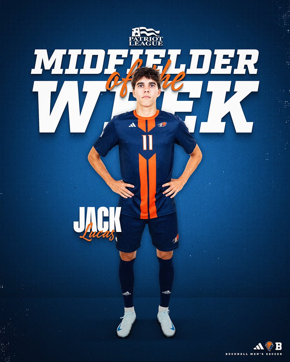 S/O to Jack Lucas, who was honored by the Patriot League today after his clutch goal against Lafayette on Friday! #rayBucknell