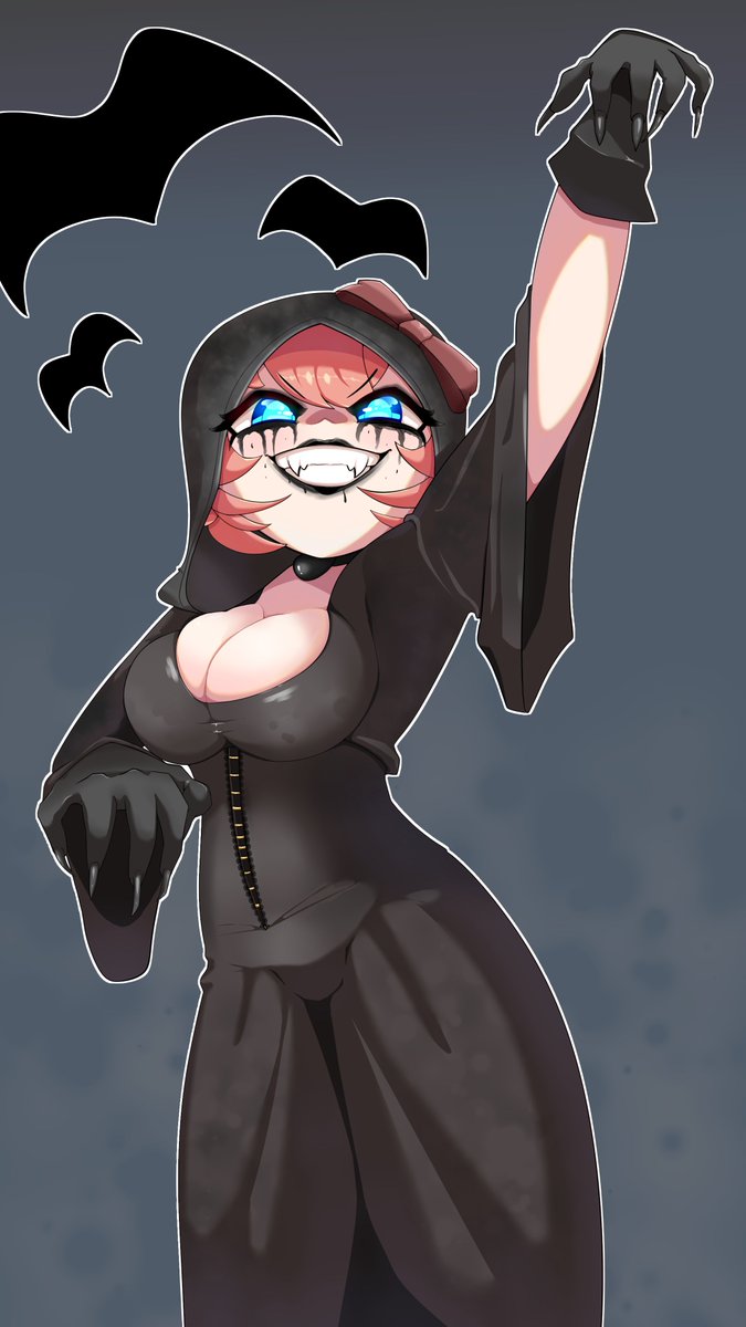 Vampire Sayori that was meant for Halloween but got delayed, oopsies :3 

#ddlcfanart #DDLC #sayori