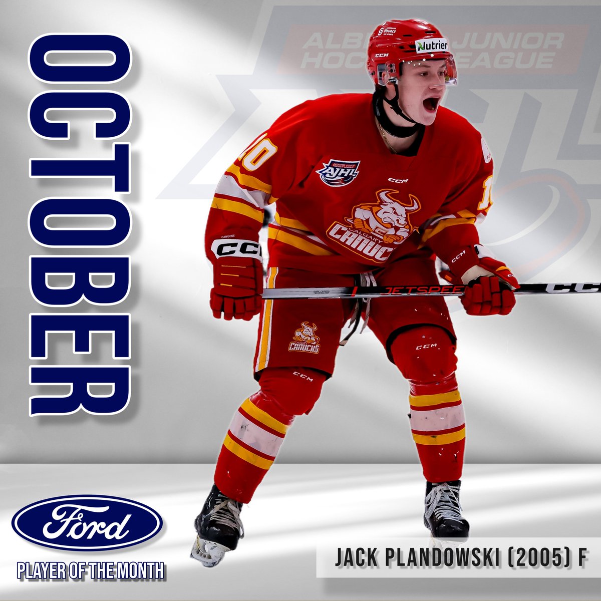 AJHL Leading Scorer Jack Plandowski Named Alberta Ford Dealers AJHL Player of the Month ajhl.ca/ajhl-leading-s…