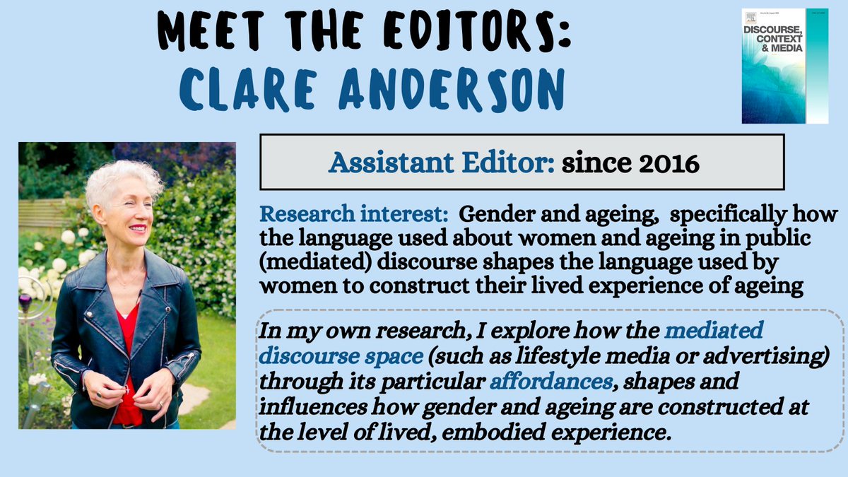 dcmjournal's tweet photo. Last but not least, as part of the team we have our assistant editors, @denniscychau & Clare Anderson, and our social media editor, @LauraFilardo. All of them acknowledge the importance of #MediatedDiscourse in their work.
Do you want to #MeetTheEditors? See🔽🔽 https://t.co/jLdM34osNP