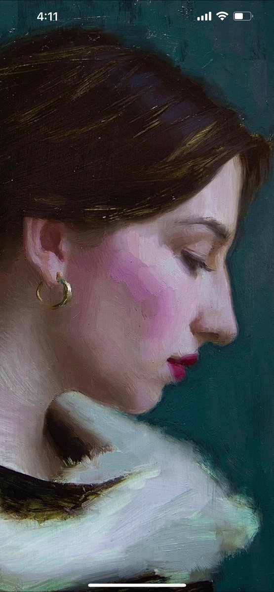 Detail of a larger painting, a lot of times when I post the whole image the details get lost.