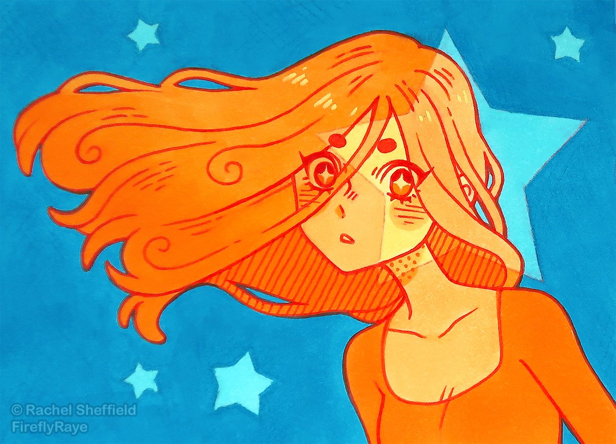 fireflyrayeart's tweet photo. happy Monday! here's another copic marker illustration for you ✨️ https://t.co/p48nKBzpSN