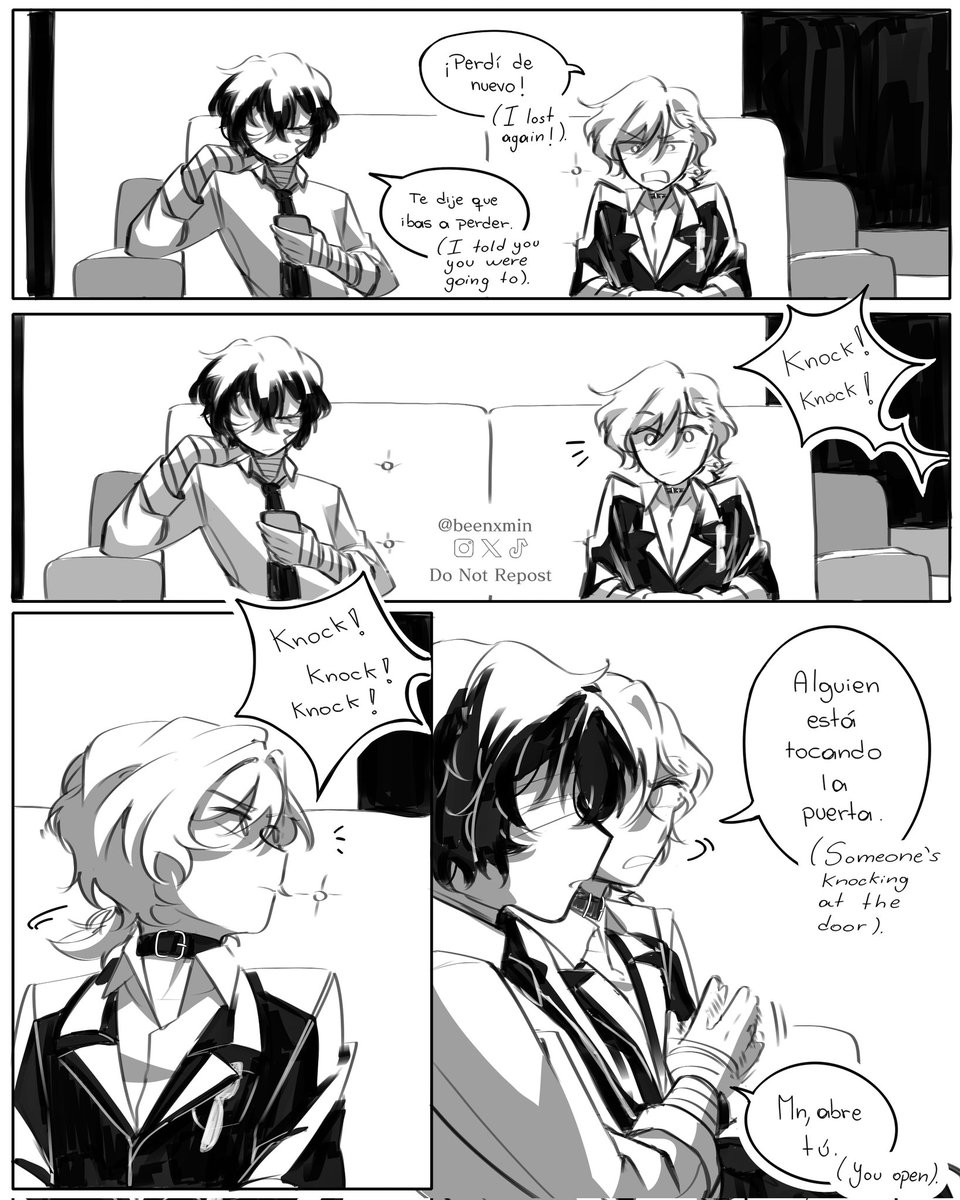beenxmin's tweet photo. Cómic parte 1 (1/3) 

#soukoku #chuuya #dazai #bsd #comic https://t.co/3BLqDsarOi