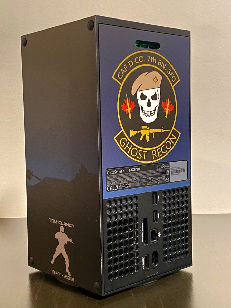 JohnnyPopp's tweet image. Made a custom Tom Clancy’s Ghost Recon Xbox skin. 

Dedicated to the Legendary Tom Clancy.

Made on @skinit 

@GhostRecon @Ubisoft @UbisoftCanada @Xbox @XboxCanada 
@Demonpuppy @ThomasHealy @coreyisinking