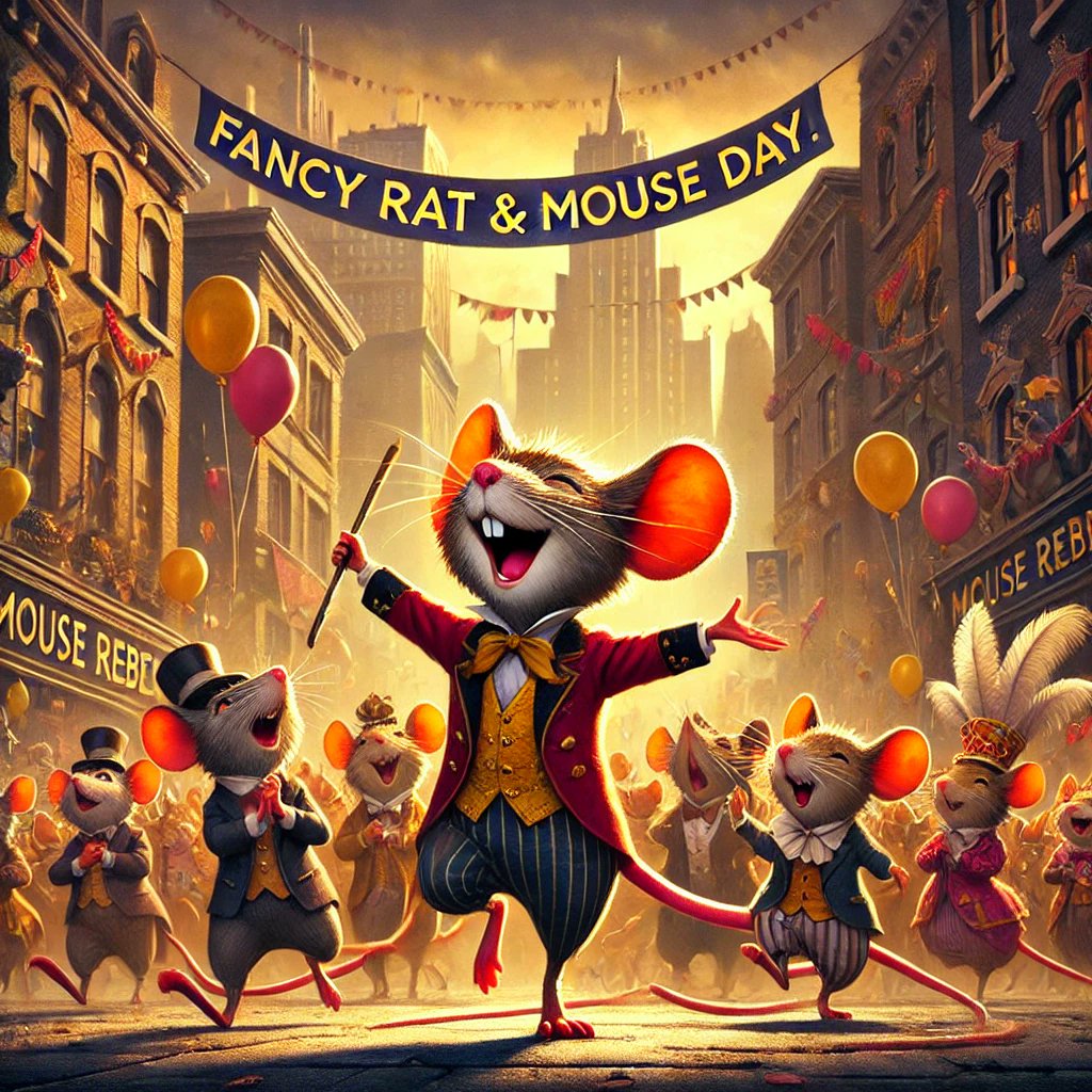 🐭 The Mouse Rebellion is thrilled to celebrate Fancy Rat &amp; Mouse Day on November 12th! 🎉 

Join us as we honor the courage and spirit of mice everywhere. There will be exciting events and giveaways coming up! 🐭🎉

Follow us and join our TG to be part of the celebration and