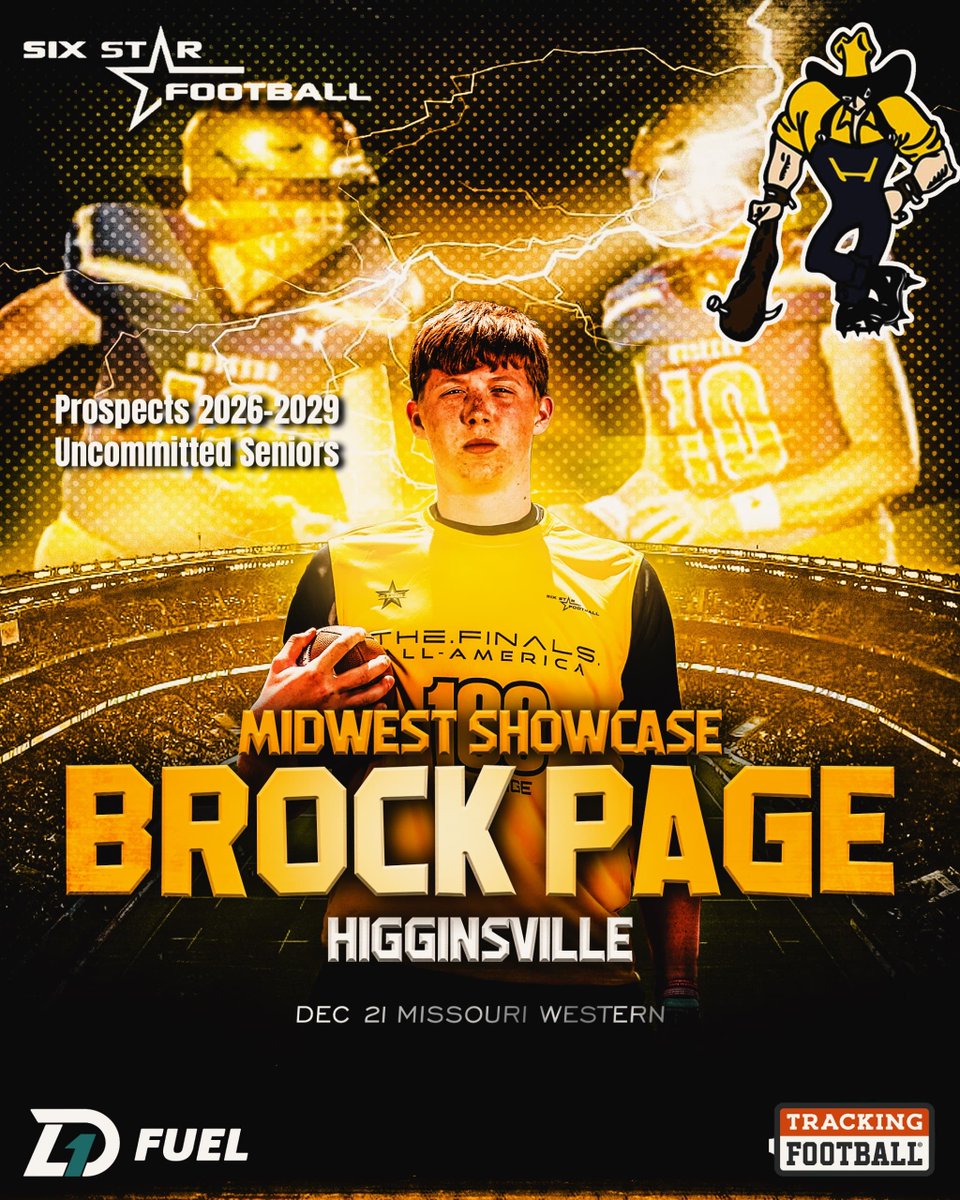 MIDWEST SHOWCASE   |  Brock Page

6’3, 205  |  QB   |  2026  |  Lafayette County (MO) |  @brock_page10

⭐ Excited to announce rising prospect Brock Page will be attending the Midwest Showcase!

📆Dec 21
📍Missouri Western

REGISTER/INFO ➡️sixstarfootball.com/six-star-footb…