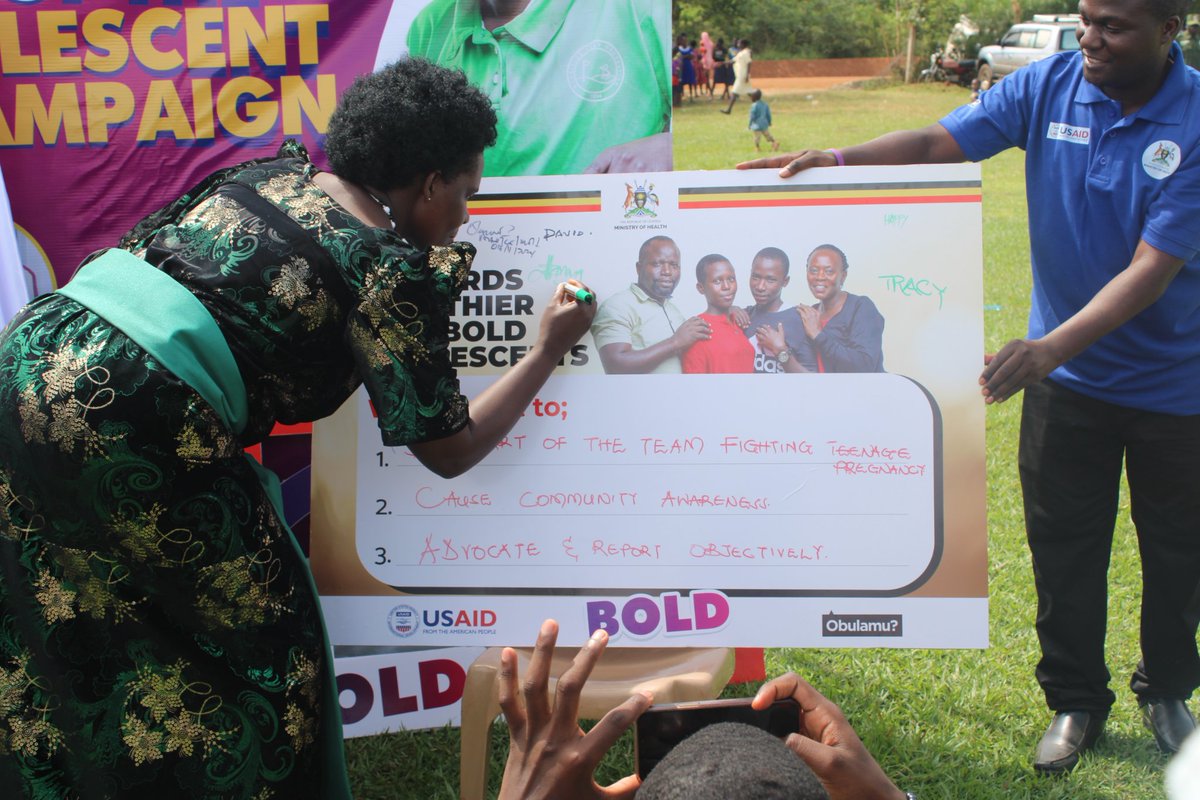 Ministry of Health- Uganda,in partnership with USAID - Obulamu launched the Adolescent bold campaign at Banda SS.The campaign is designed to empower adolescents with knowledge and skills needed to make informed and healthy decisions regarding their sexual and reproductive health.