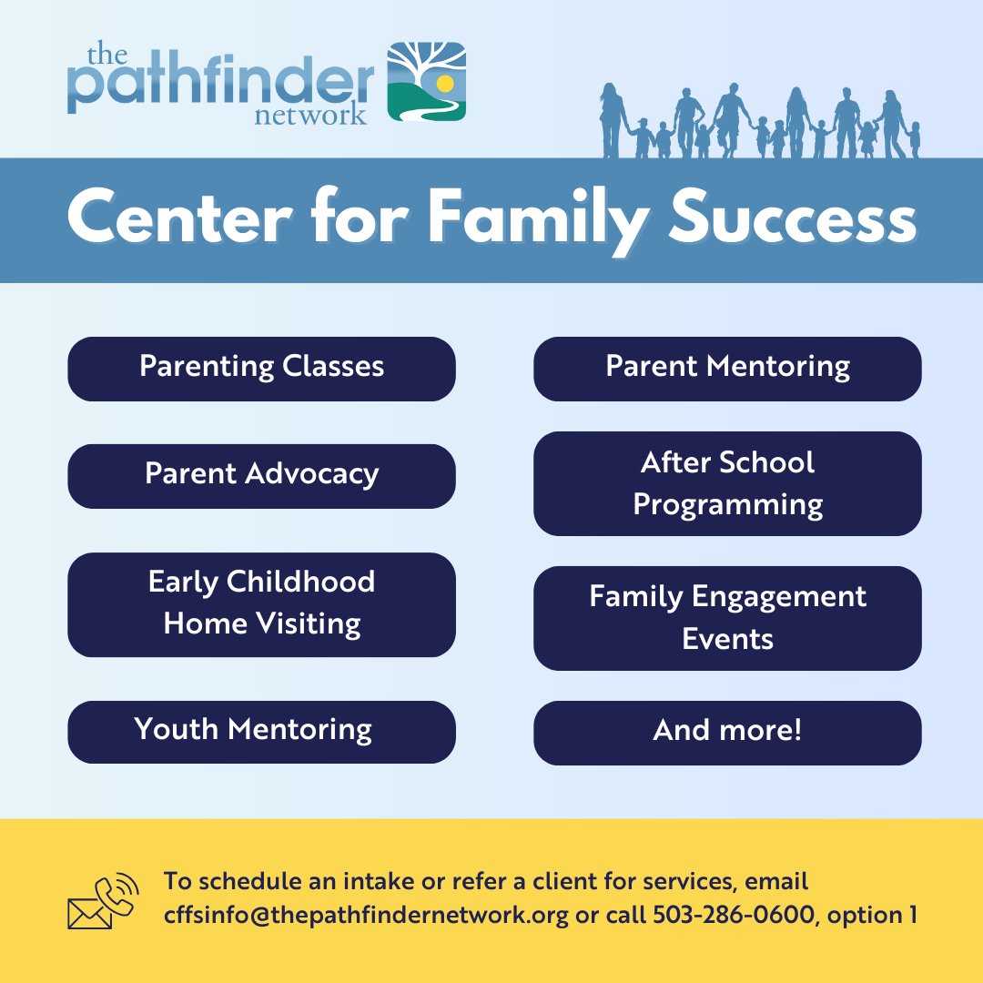 We deliver holistic community-based services free of charge at our Center for Family Success in Multnomah County for system-impacted parents, their children and families. Contact us for an intake or to refer a client for services. #MultnomahCounty #Portland #Family #Parenting