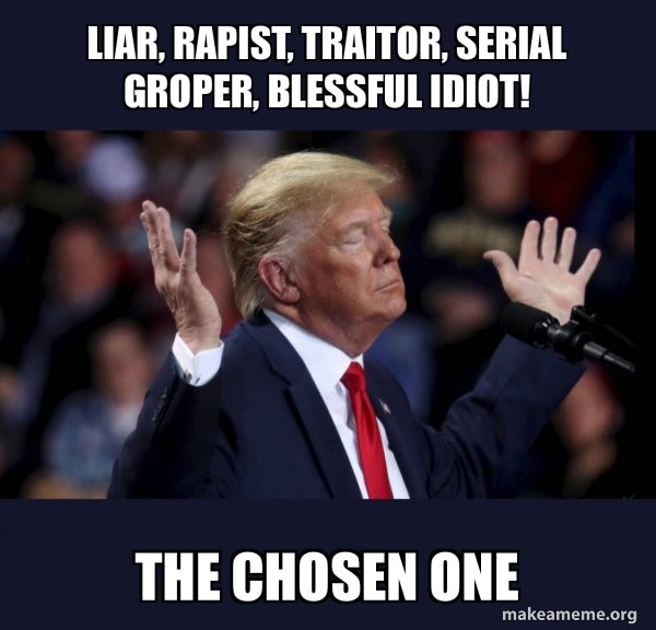 #MAGAMORONS #MAGACultMorons #MAGARepublicans #TrumpIsARapist #TrumpIsAConvictedFelon34x <a href="/GOP/">GOP</a> #MAGAts #TrumpisaDementedWeirdo #TrumpIsNotFitToBePresident  #TrumpLiesAboutEverything #maga 
FU Trump