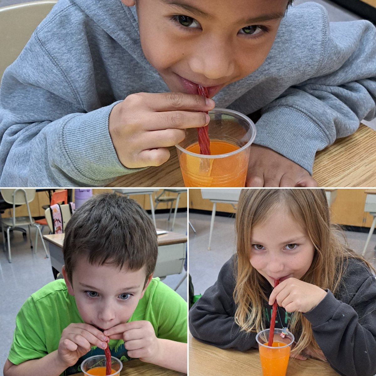 grade3withMrsH's tweet photo. We drank the juice and got the freckles!  #FreckleJuice #funwithbooks https://t.co/202UGGERFc