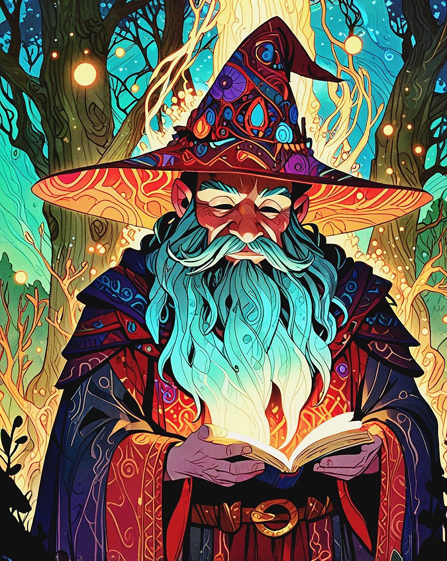 Deka_Vampir's tweet image. &quot;Behold the radiant might of the dwarf wizard of light! ✨⚡ This mystical being, with wisdom as deep as the mountains and magic as bright as the sun, embodies both strength and serenity. #AIArt #Fantasy #DwarfWizard #MagicMoments&quot;