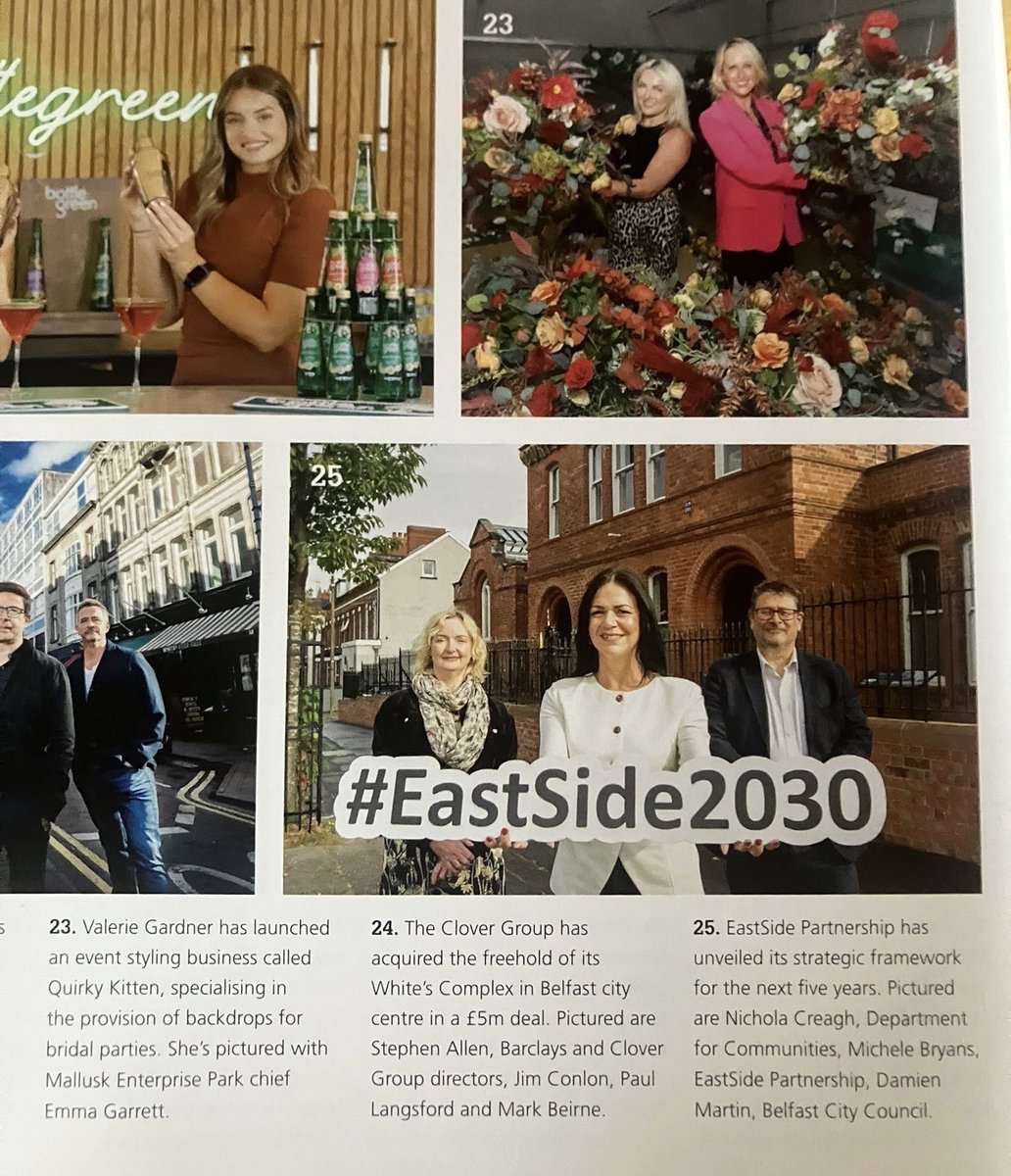 EastSidePship's tweet photo. Thanks to @UlsterBusiness @BelTel for featuring the launch of our recent strategic plan 2025-2030 as well as a feature on our CEO @Michele_Bryans #Uncovering9to5. Thanks also to @rcb35 for our going PR &amp; Comms support 👏🏻 https://t.co/x2eBSehy7q