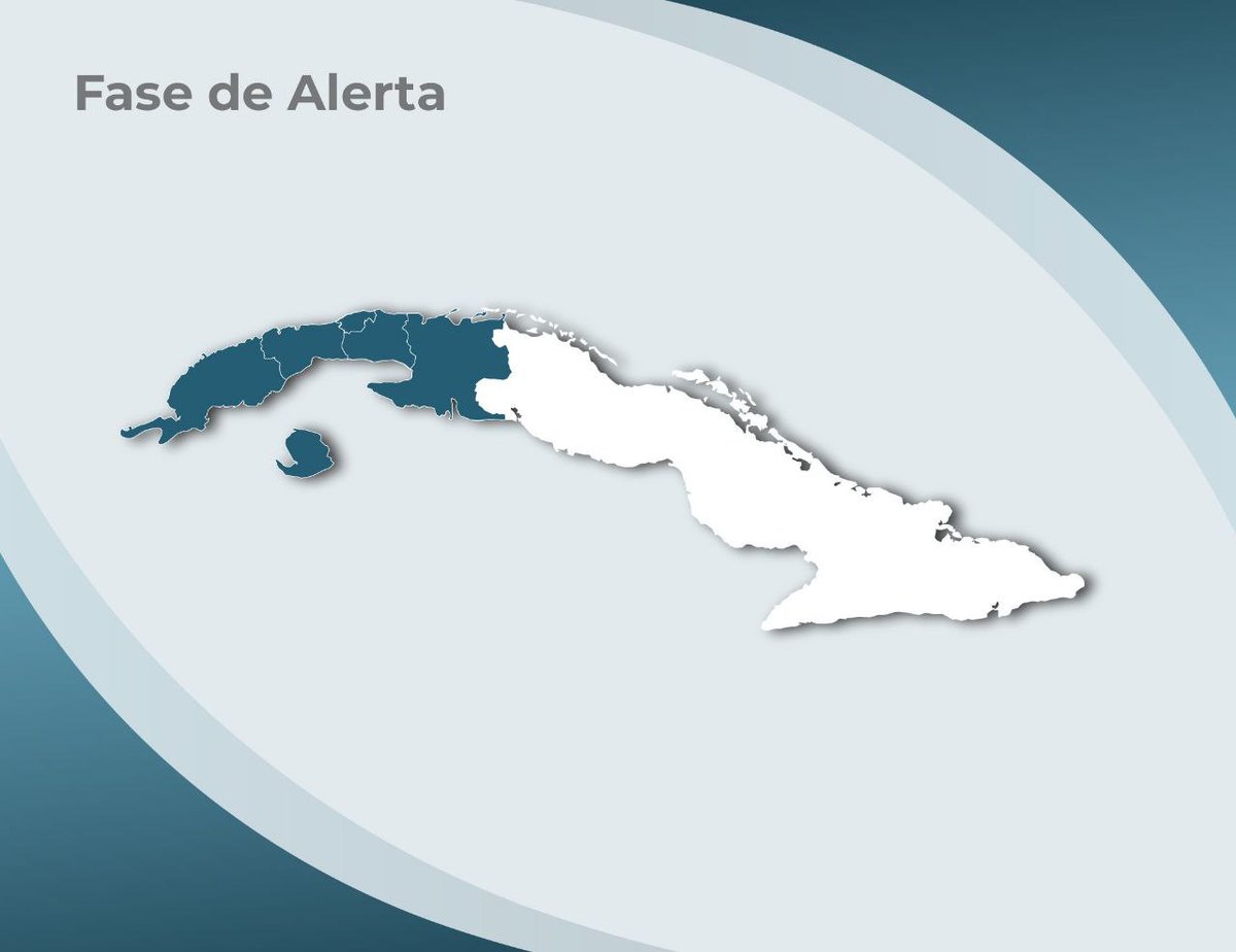 ViKaZ017's tweet photo. #Cuba Desde las 3:00pm de este lunes 4 de noviembre están en #FaseDeAlerta las provincias:
📌Matanzas
📌Mayabeque
📌La Habana
📌Artemisa
📌Pinar del Río
📌Municipio Especial Isla de la Juventud
Mantenerse informado y tomar todas las precauciones. https://t.co/6pQlRJctvF