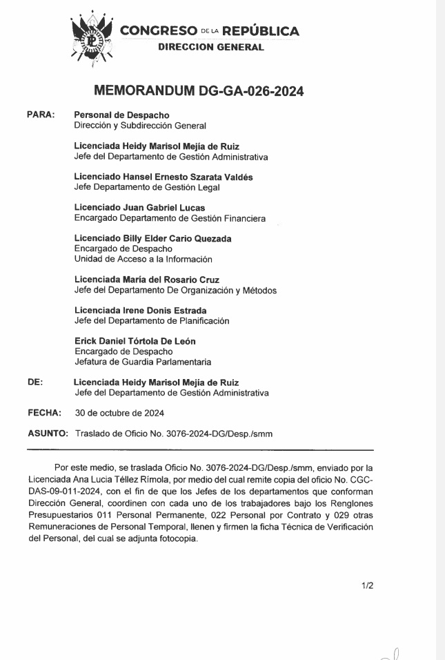 vozdeltuit's tweet photo. #BreakingNews‌ La Contraloría General de Cuentas @Contraloria_gt ha citado a todo el personal del @CongresoGuate 011, 022 ,029 para constatar que realmente trabajen y existan las plazas. https://t.co/aXTM1E2fhi