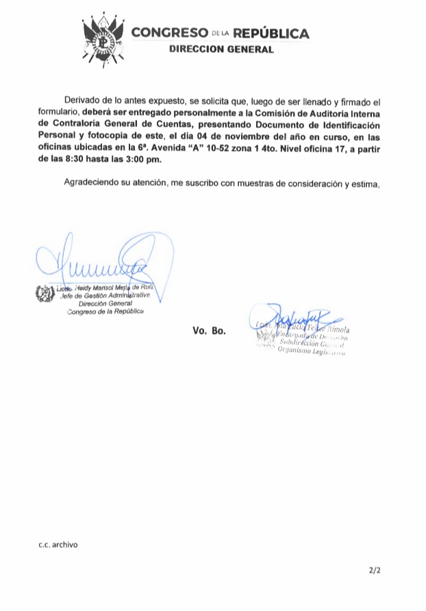 vozdeltuit's tweet photo. #BreakingNews‌ La Contraloría General de Cuentas @Contraloria_gt ha citado a todo el personal del @CongresoGuate 011, 022 ,029 para constatar que realmente trabajen y existan las plazas. https://t.co/aXTM1E2fhi