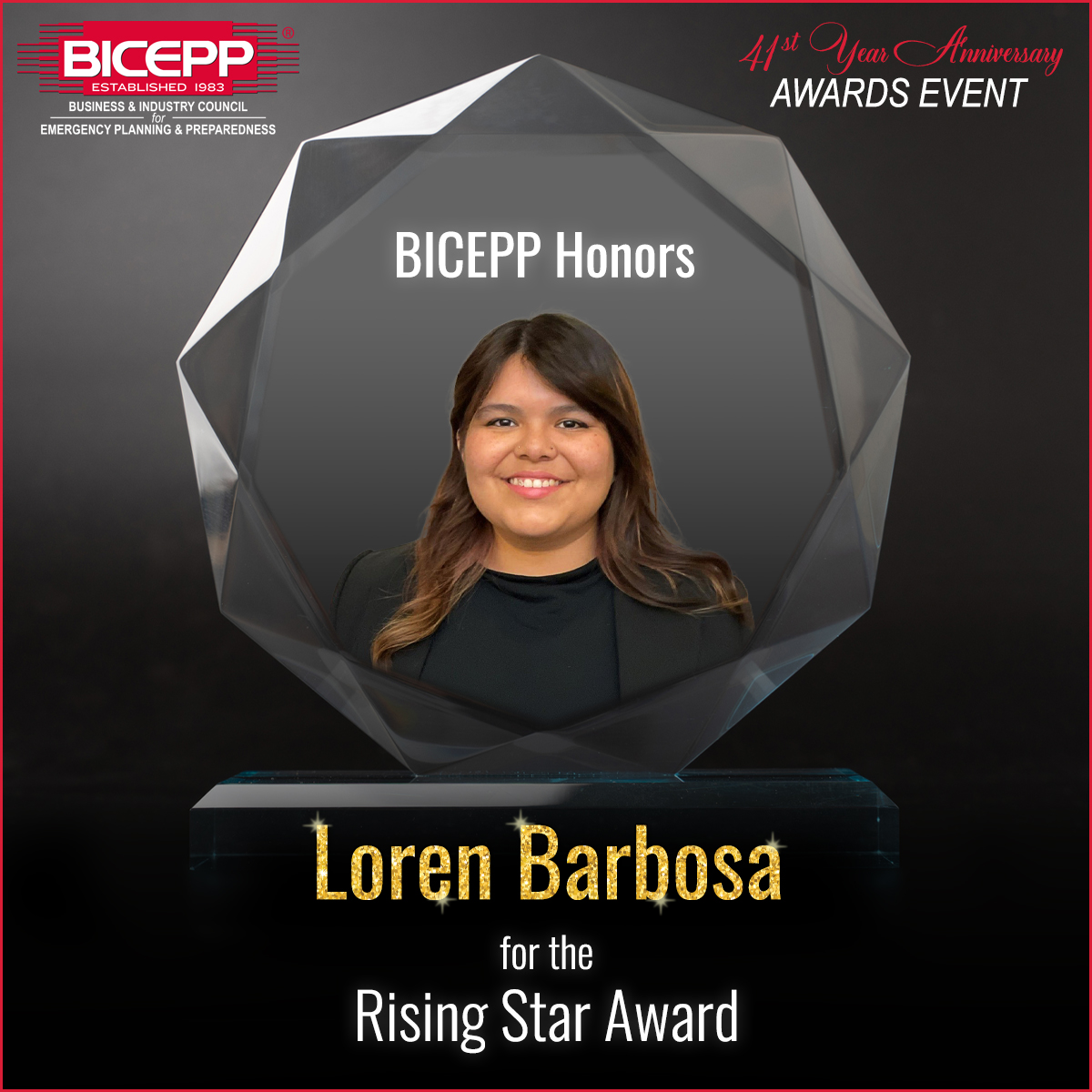 BICEPP's tweet photo. #BICEPP honors Loren Barbosa with a Rising Star Award for her contributions at the City of Los Angeles Emergency Management Department! Loren has truly transformed department's communications and helps elevate their mission in engaging ways.
RSVP link: https://t.co/DGm2wFbTBV https://t.co/pw7IUTa1ia