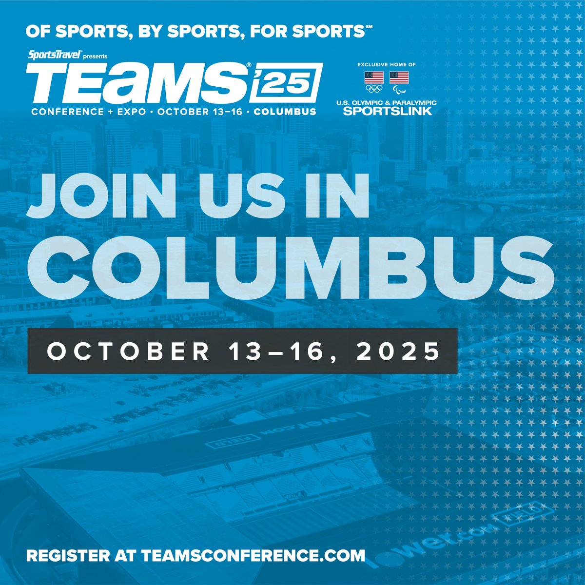 TEAMS '25 (@teamsconference) on Twitter photo Looking to make your mark in the sports-event world? TEAMS brings together the industry’s top professionals in the most dynamic deal-making environment. Join us at TEAMS '25 from October 13–16, 2025, in <a href="/ExpCols/">Experience Columbus</a>. Register today at teamsconference.com. Looking to make your mark in the sports-event world? TEAMS brings together the industry’s top professionals in the most dynamic deal-making environment. Join us at TEAMS '25 from October 13–16, 2025, in <a href="/ExpCols/">Experience Columbus</a>. Register today at teamsconference.com.