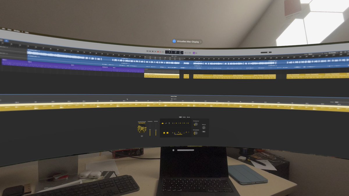 Das nenne ich doch mal ein Bildschirmchen, wenn auch ein virtuelles. #visionpro