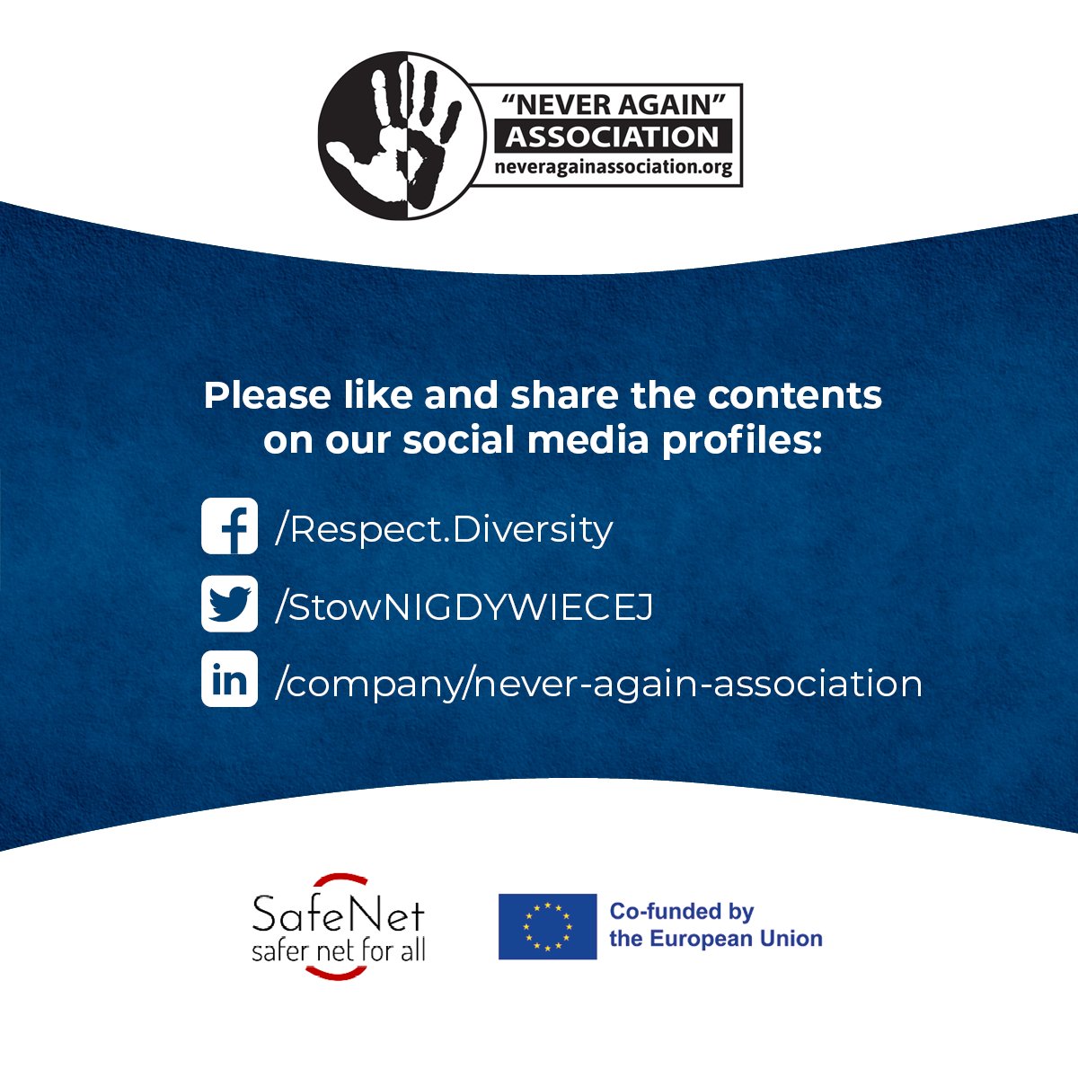 romeanews's tweet image. ➡️ #SafeNet project partners:
The NEVER AGAIN Association - Stowarzyszenie NIGDY WIĘCEJ is an independent civil society organization founded in Warsaw in 1996. It has campaigned against racism, antisemitism, and xenophobia, for peace, intercultural dialogue and human rights in…