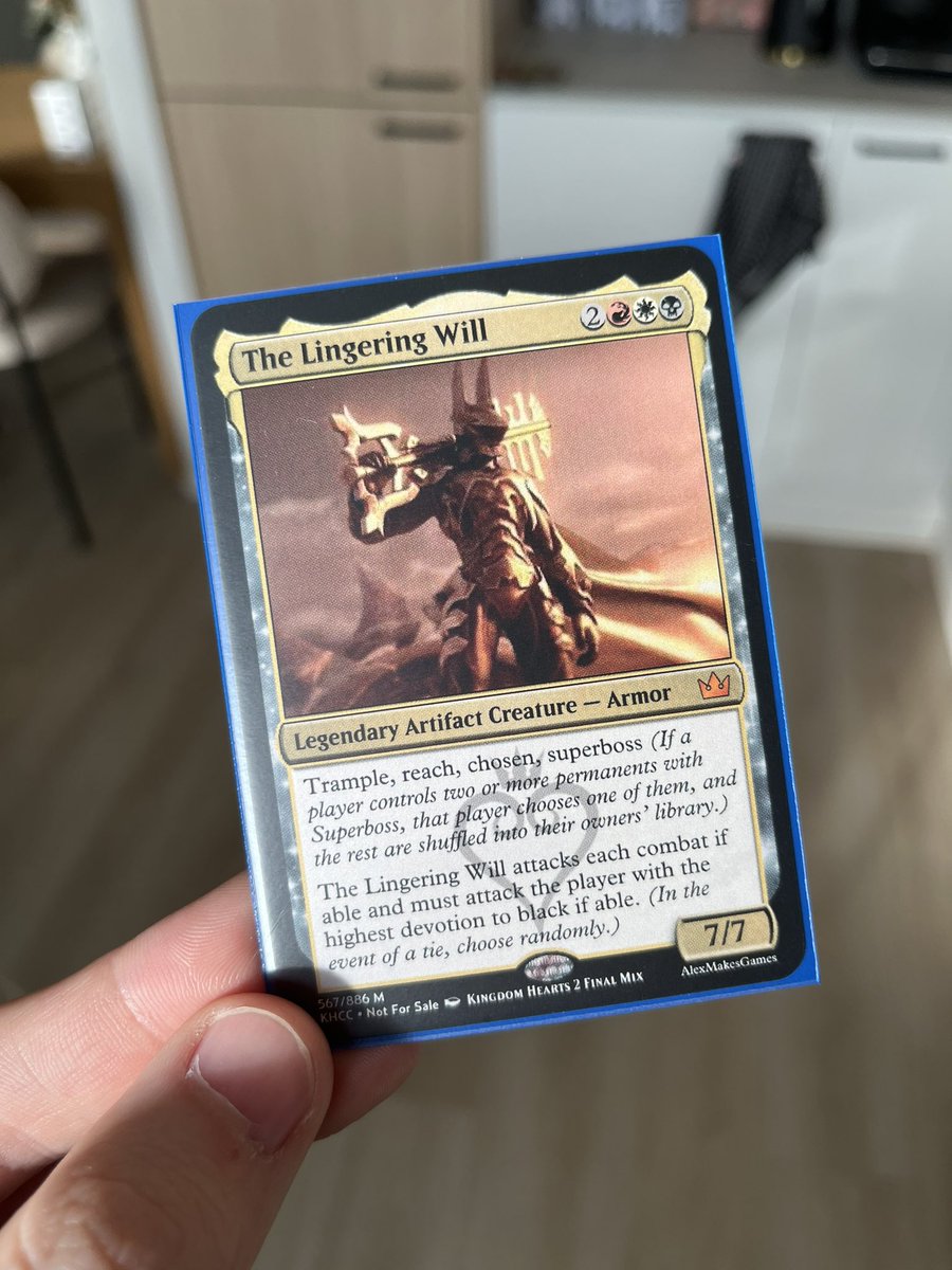 You sit down for a game of EDH and your opponent pulls this out as their Commander. What do you do?

#KingdomHearts #MagicTheGathering #EDH